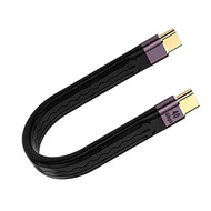 USB C to C 0.4 Ft Flexible Cable Support Thunderbolt 4/3,USB4, PD 100W Quick Charge,8K Vid