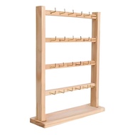 Jewelry Organizer Boutique Display Keychain Necklace Walnut Rack Earring Stand Hook Retail