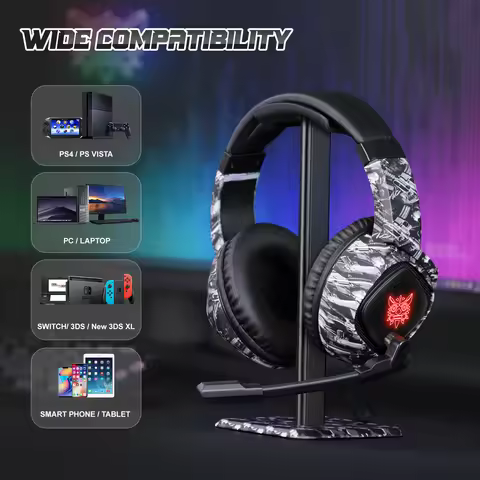 ONIKUMA K19 Gaming Headphone with Mic Wired Headset Gamer Noise Canceling Headphone For PS4 PS5 XBOX