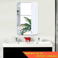 🌠 2022 Oval Rectangle Mirror Wall Sticker Flexible Self-adhesive Reflective Glass Decals Livingroom Bathroom Bedroom Dec