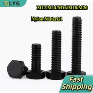 Black Nylon Allen Screw Plastic Screw Insulated Hex Head Screw Plastic Bolt Screw M12/M14/M16/M18/M2