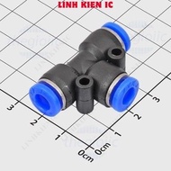 [10 Pieces]- PE6 Linhkien IC 6mm Tube T-shaped Pneumatic Connector