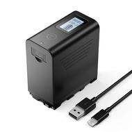 Powerextra NP-F970 Multifunctional Battery Pack 10050mAh High Capacity with USB Output LCD Display f