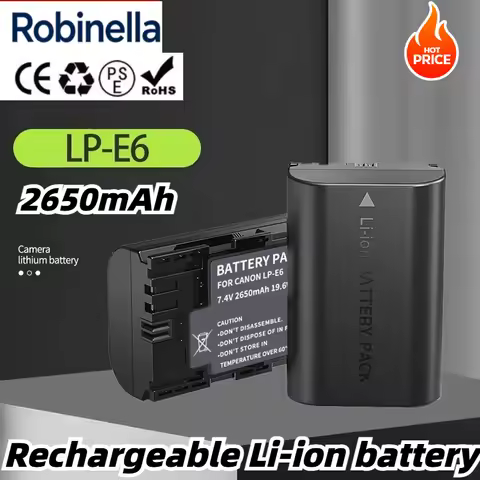 2025 New LP-E6 2650mah Camera Battery Is Suitable for Canon LP-E6N Battery Mark35D46D27D280D90D High