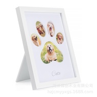 Display Frame Commemorative Stand Photo Frame Paw Print5个 Photo Frame Pet Family Dog Photo Frame Woo