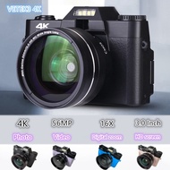 VETEK3 6K Digital Camera 64MP Kids Camera 16X Zoom Retro Miniature SLR Camera