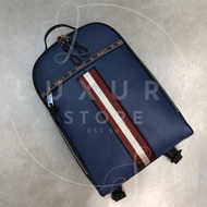 LUXURY STORE - BACPACK BALLY BALLY HASSEL BACKPACK IN BLUE BOVINE LEATHER