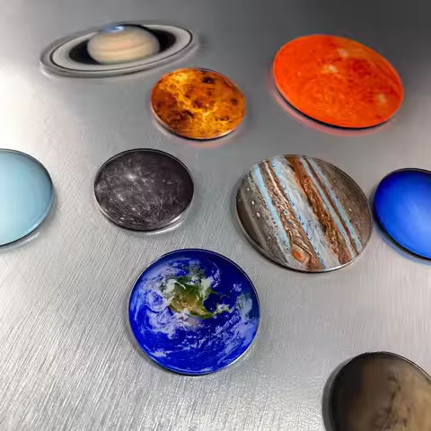 9pcs Creative Planets Universe Refrigerator Magnets Cute Astronomical Teaching Aids Magnets Fridge P