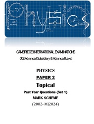 Cambridge A Level AS Physics Topical Past Paper PDF 2002-MJ2025