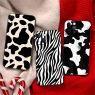 Soft black phone case for iPhone 11 12 13 14 15 16 Pro Max Plus 31HK Cow Pattern case