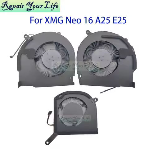 Notebook Cooler Fans For XMG Neo 16 A25 E25 2025 RTX 5080 5090 THER7X6AR8-3721 3731 DF1 DF2 DF3 VGA 