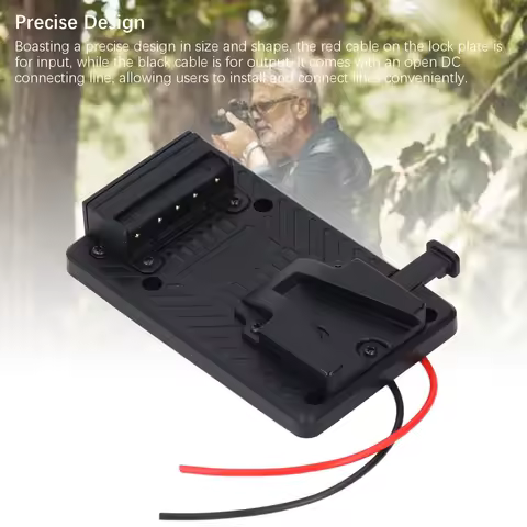 14.8V V Mount Battery Plate Zinc Alloy Plastic V Lock Battery Mounting Plate for Camera Video Equipm