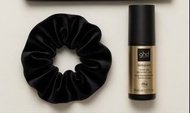 GHD gift set 套裝 - 髮圈scrunchie、隔熱噴霧heat protect spray、化妝包