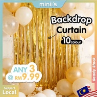 MINIIS Backdrop Curtain Backdrop Decoration Sequin Backdrop Fringe Foil Rain Curtain Tinsel Glitter