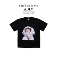 ADLV [acme de la vie] Oversize T-Shirt Baby Face Short Sleeve Black Astronaut (50121OBFSSU_F3BKXX) O