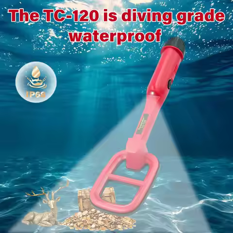 New TC-120 Treasure Hunter Pointing Metal Detector Deep Waterproof Portable Underground Search Treas