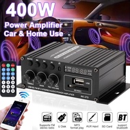 AK370 Car Amplifier 2 Channel Bluetooth Hifi Powered Amplifier Bass Subwoofer Booster Stereo Audio C