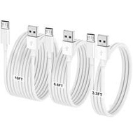 สาย Micro USB [1/1.9/3 เมตร], สายชาร์จเร็ว, สายชาร์จโทรศัพท์ Android เข้ากันได้กับ Samsung Galaxy S7