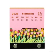 Top Twenty twenty six Decorative 3D Fan Desk Calendar LED Brightened Creative Note Planner