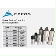 EPCOS CAPACITOR BANK 440V POWER CAPACITOR C/W CABLE