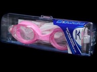 鞋大王㊣美津濃Mizuno 85YA-10200-65 粉紅×白 PC鏡片，TPR護墊，矽膠頭帶泳鏡【台灣製】