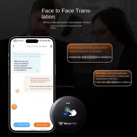 Smart Translating AI 102 Phone Assistant Language Translate Bluetooth Voice Translator Portable Audi