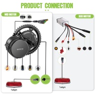 Bicycle Tail Light for Ebike 36V 48V CAN Protocol Communication for Mid-Motor E-Scooters