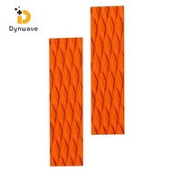 Dynwave 2Pcs EVA Non Slip Skimboard Traction Pad Bar grip Surfboard Surfing - Orange, 35x10cm