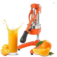 Hand Press Juicer Machine Kitchen Cast-Iron Orange Juice Squeezer Commercial Heavy-Duty Countertop Stainless Steel Sturdy Manual Citrus Press for Orange Juice Pom Lime Lemon Juice