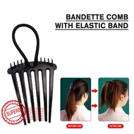 Bandette Comb With Elastic Band Fashion Ponytail Comb Q7f4