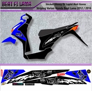 Sticker Striping BEAT FI 2013 2014 2015 Lama Variasi Lis Motor Beat Fi Old lama Desain merah