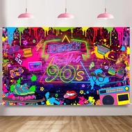 90's Party Decorations – Back to 90's Banner – Hip Hop Graffiti Background – 1990s Photography Backd