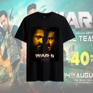 Baju War 2 T-Shirt War 2 Hrithik Roshan 100% Cotton Short Sleeve Lelaki & Wanita Tee 宝莱坞双雄之战#20