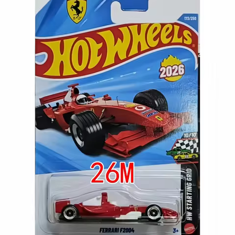 2026 Original Hot Wheels 2026-M Series F1 Ferrari Maserati Cadillac Porsche Carrera 1:64 Diecast Car