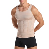 Men Compression Shirt Posture Fitness Shaping clothes Waist Trainer Slimming Underwear Body Shaper B