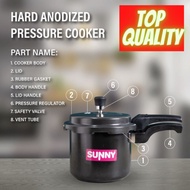 Non Stick Pressure Cooker Hard Anodized  3.5 Ltr  / 5.5 Ltr Non Stick Fast Cooking  Pressure Cooker