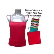 WOMEN'S PLUS SIZE SINGLET TANK TOP/TUBE/CAMISOLE