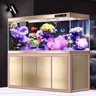 Tangki Ikan Arwana Ruang Tamu Penapis Bawah Akuarium Besar Pembahagian Isi Rumah Kaca Ultra-jelas Ta