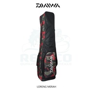 MERAH Daiwa Jumbo Waterproof Multifunction Backpack Fishing Rod Bag Fits 5-7 Sets - Red Stripes, 120