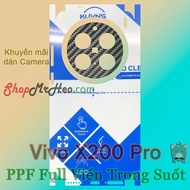 Dán Dẻo PPF Full Sau Lưng Viền Vivo X200 Pro- X200 Pro Mini - Vivo X200s (Trong Và Nhám)