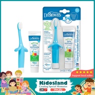 [sgstock] Dr. Brown's Infant-to-Toddler Toothbrush Set, Blue, 1.4 Ounce - [Blue] [1.4 Ounce]