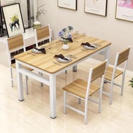 Marble Design 4 Seater Dining Table Set For Small Household Table