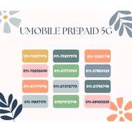 UMOBILE PREPAID 5G PLAN/U PREPAID/SIMCARD/NUMBER SENANG INGAT/SIMCARD ONLY