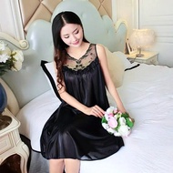 Mijes398 shop Daster Tile Lingerie Sexi Bunga Satin import