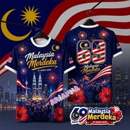 2026 Malaysia 69th Independence Day T shirt full sublimation quick dry Jersey Oversized Streetwear M