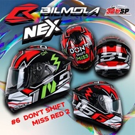 หมวกกันน็อค BILMOLA NEX !!320SP #6 DON'T SHIFT RED M (57-58)