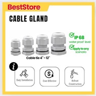 PVC Kable Gland PVC Waterproof PVC Base Nut Box Metal Clad Connector Wire Gland PG7 PG9 PG11 PG13.5 