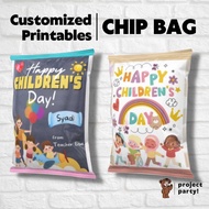 Children's Day Chip Bag | Gift for Kids | Party | Present | Gift Wrap | Paper Bag