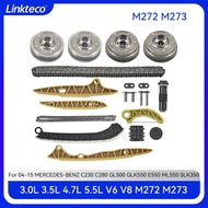 Engine Timing chain kit & VVT gear Fit 3.0 3.5 4.7 5.5 T M272 M273 For 04-15 3.0L MERCEDES-BENZ C350