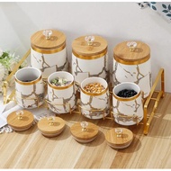 NEPAL Sultan Spice Container Set Ceramic Spice Container Luxury Spice Container Set